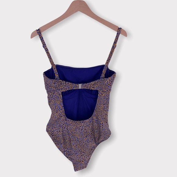 NWOT SEAFOLLY US 10 DD One Piece Swimsuit Orange Blue Animal Print - Picture 3 of 14